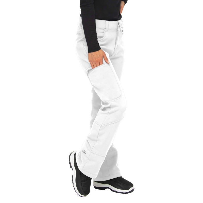 Arctix Women's Sarah Fleece-Lined Softshell Pants, White, X-Small Short - Image 2